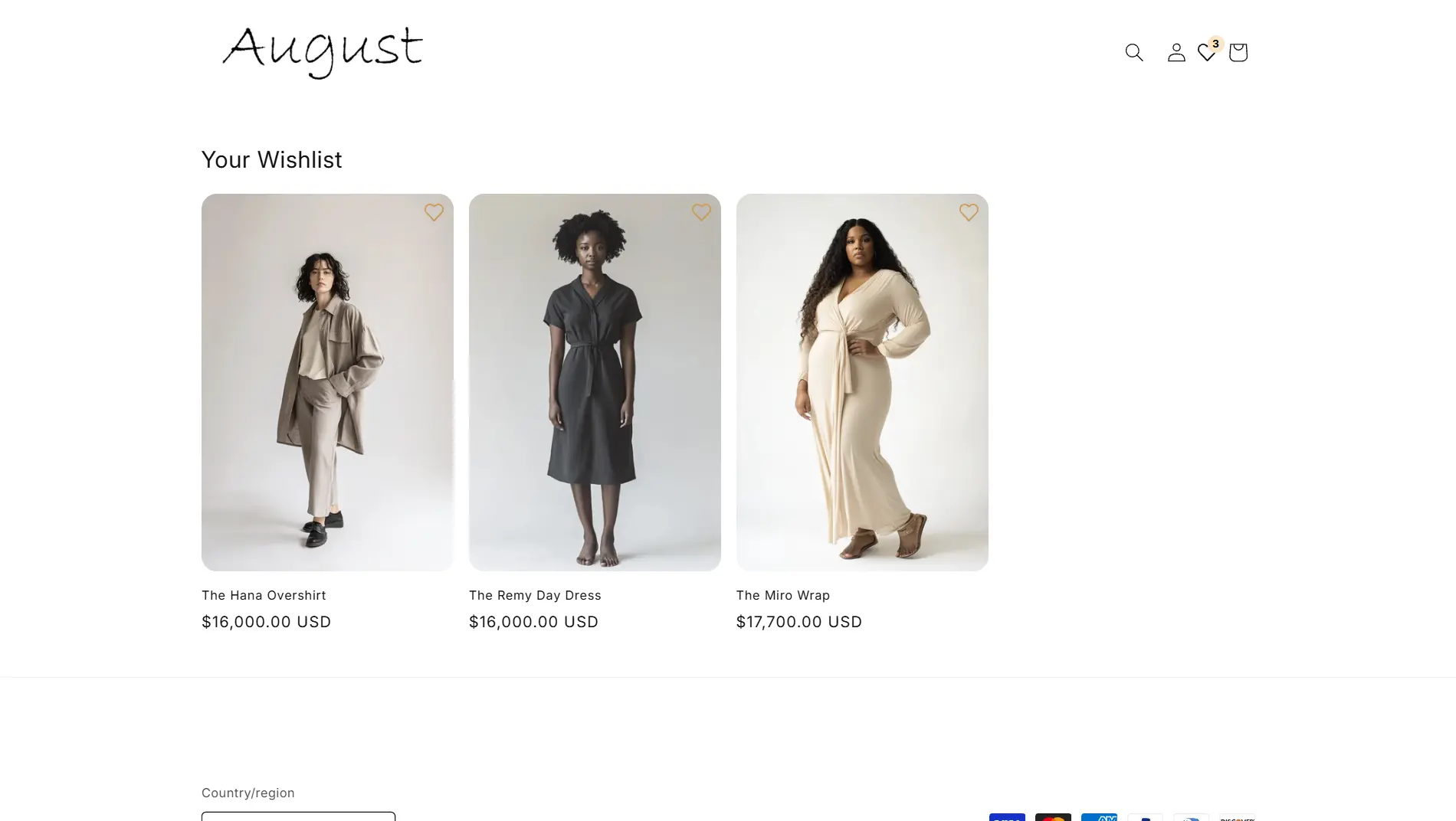 Wishlist Page